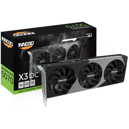 Inno3d Nvidia GeForce RTX 5070 X3 OC 12GB GDDR7 Triple Fan Graphics Card