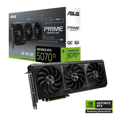 ASUS PRIME GeForce RTX 5070 Ti 16GB GDDR7 OC Edition Graphic Card PRIME-RTX5070TI-O16G