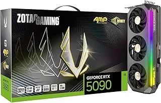 ZOTAC Gaming GeForce RTX 5090 AMP Extreme Infinity Graphics Card - Black | 32GB | DLSS 4 | GDDR7 | 512 bit | IceStorm 3.0 Advanced Cooling | Triple Fan | ARGB Lighting | 34% Larger Vapor Chamber