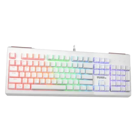 Coconut Storm Mechanical 104 Keys Wired Gaming Keyboard, Rainbow Backlighting, All Anti-Ghosting Keys (White)