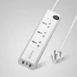 Cadyce 3 Socket Surge Protector with 30W USB-C PD + 2 USB Ports (CA-3SPS)