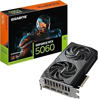 Gigabyte GeForce RTX 5060 WINDFORCE OC 8G Graphics Card - 8GB GDDR7, 128bit, PCI-E 5.0, 2512 MHz Core Clock, 3 x DisplayPort, 1 x HDMI, GV-N5060WF2OC-8GD