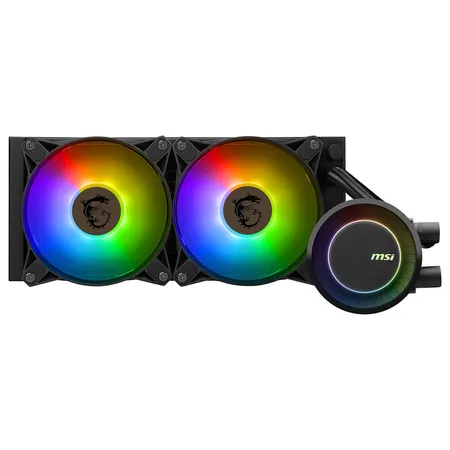 MSI MAG Coreliquid E240 ARGB 240mm with Intel & AMD Socket Support, Dual 120mm Fans, CPU Liquid Cooler