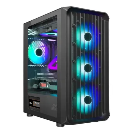 Ant Esports 205 Air Argb Gaming Cabinet Black (205-AIR-BLACK)