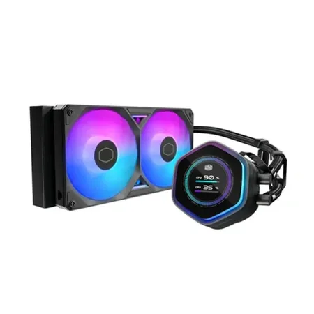 COOLER MASTER Master Liquid Atmos II Pixel 240mm ARGB CPU Liquid Cooler ( Black ) ( With LCD Display ) [ Atmos 2 Pixel ]