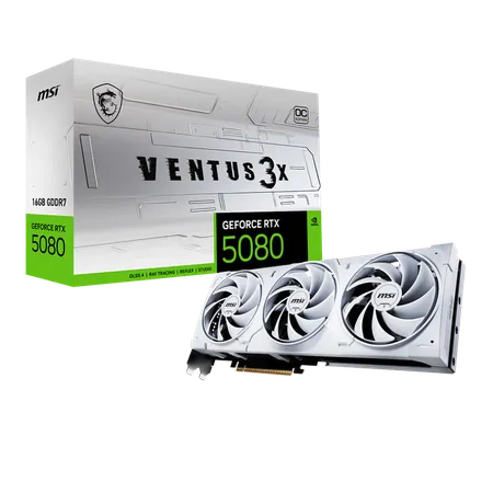 MSI GeForce RTX 5080 Ventus 3X OC White 16GB Nvidia Graphic card