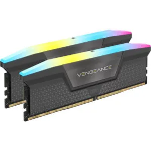 Corsair VENGEANCE RGB 96GB (48GB x 2) DDR5 7200Mhz CL40 Desktop Memory (RAM) Black