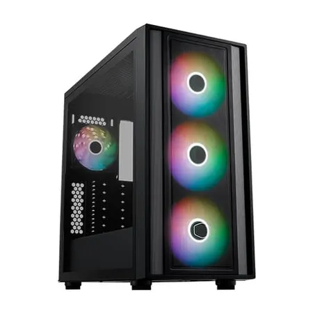 Cooler Master MasterFrame 600 Mesh Black ARGB E-ATX Mid Tower Cabinet with High-Airflow Mesh Panel, Modular Open-Frame Inspired Design, Addressable RGB Lighting And Up To 420mm Radiator Support