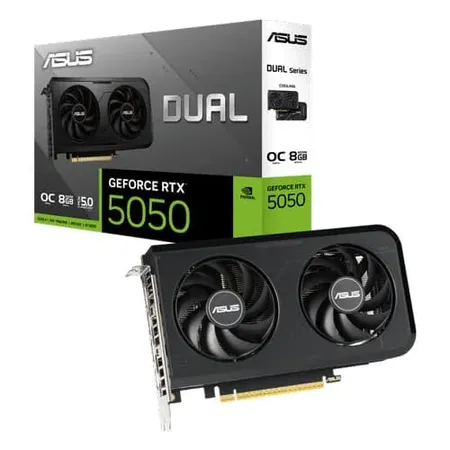 Asus Dual Nvidia GeForce RTX 5050 OC 8GB GDDR6 Dual Fan Graphics Card