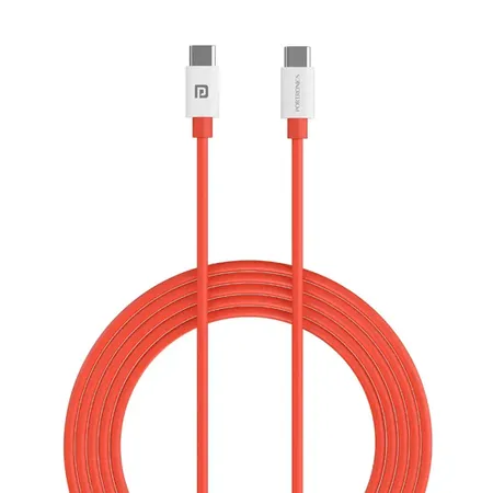Portronics Konnect Dash Max POR 2067 65W Type C to Type C Fast Charging Cable 1M - Red