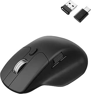 Keychron M6 Silent Wireless Gaming Mouse, 1000Hz Polling, Bluetooth 5.3/2.4GHz/Wired, PixArt 3311 Optical Sensor up to 12,000 DPI, Lightweight 3.03 oz(86g), Programmable, for Windows/Mac/Linux – Black