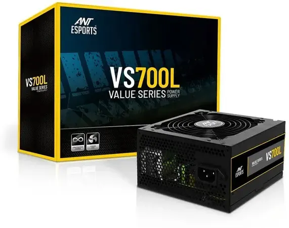 Ant Esports VS700L 700 Watts Computer PSU with 6 SATA Cables