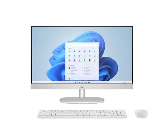 HP ALL-IN-ONE 24, 13TH GEN INTEL CORE I5-1335U,23.8INCH(60.5 CM),FHD,ANTI-GLARE,8 GB DDR4,512GB M.2 SSD, 510SP WHITE WIREESS KEYBOARD AND MOUSE COMBO,WINDOWS 11,SHELL WHITE,5.27KG,24-CR0051IN