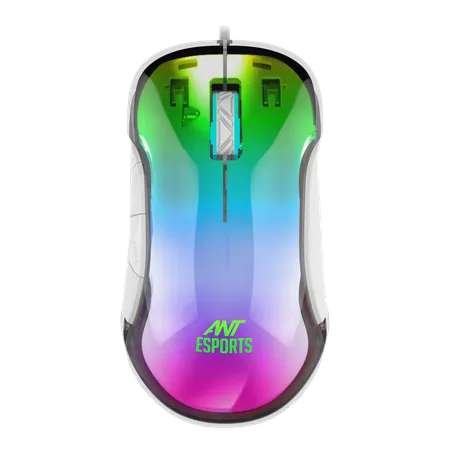 ANT ESPORTS GM610 CRYSTAL RGB WIRED GAMING MOUSE - WHITE