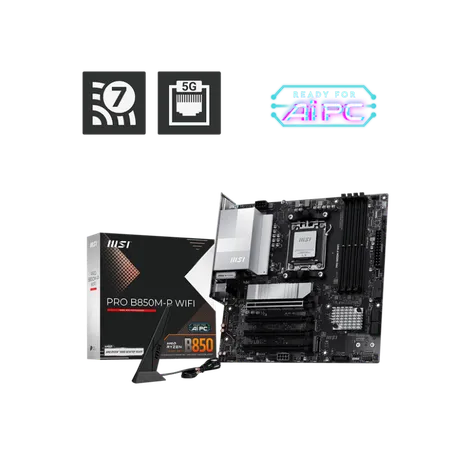 MSI Pro B850M-P WiFi AM5 Micro ATX Motherboard