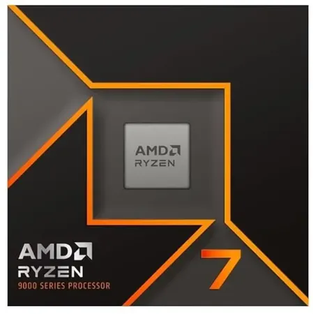 AMD Ryzen 7 9700X Desktop Processor with Integrated Radeon Graphics, 8 cores 16 Threads 32 MB Cache Base Clock 3.8 GHz Up to 5.5 GHz AM5 Socket System Memory DDR5,65W TDP - 100-100001404WOF