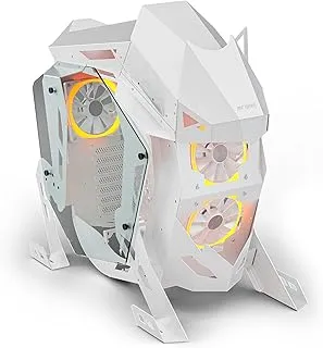 Ant Esports Cypher G5 Mid-Tower ATX Computer Case/Gaming Cabinet - White | Support, Micro-ATX, Mini-ITX | Pre-Installed 5 ARGB-PWM Remote Controlled Fans
