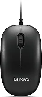 Lenovo 110 Wired Plug & Play USB Mouse, High Resolution 1600 DPI Optical Sensor,3-Button Design with clickable Scroll Wheel, 1.5 m USB-A cable, Ergonomic Mouse for Comfortable All-Day Grip(GY51U02462)