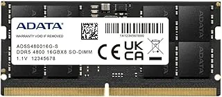 ADATA Premier 16GB 4800MHz SO-DIMM DDR5 Laptop Memory, Single RAM Module, Supports Intel & AMD Latest CPU, Intel XMP & AMD Expo, Built in PMIC, On Die ECC, Low Voltage, More Bandwidth - AD5S480016G-S