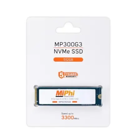 MIPHI MP300G3 NVMe 512GB GEN 3 SSD