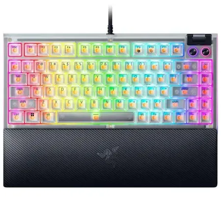 Razer BlackWidow V4 75% Hot-swap Enabled Mechanical Gaming Keyboard (Phantom White)