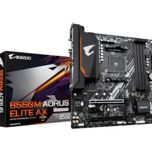 GIGABYTE B550M AORUS ELITE AX WiFi Ultra Durable AMD AM4 Micro ATX DDR4 Motherboard
