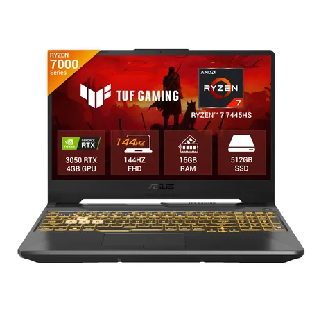 ASUS TUF GAMING A15 FA506NCG-HN200WS [R7-7445HS/16GB/512GB SSD/WIN11 HOME+MS24/15.6"/4GB-RTX3050 GRAPHICS/1 YEAR(S)/BLACK]