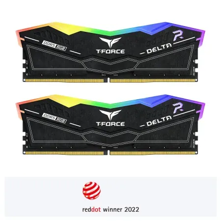 TeamGroup DELTA RGB 64GB (32GBx2) 6000MHz CL30 DDR5 DESKTOP MEMORY BLACK