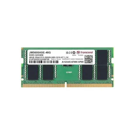 Transcend 48GB DDR5 5600MHz CL46 (2Rx8) SO-DIMM Laptop Memory JM5600ASE-48G