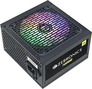 Zebronics Premium Power Supply, Long Flat Cables, Silent 120mm Fan,12V 52A, 6+2 PCIe, 4+4 CPU, 4 x SATA, 2 x MOLEX, Multicolor LED Light, Built-in Protections (VS750Z)