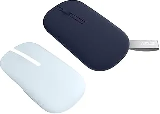 ASUS Marshmallow MD100 /Adj. DPI,2 in 1 Color with Swappable Magnetic top,Silent Wireless Ambidextrous Optical Mouse with Bluetooth (Quite Blue, Solar Blue)