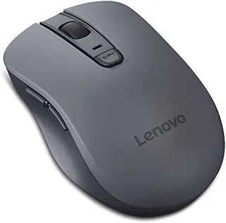 Lenovo WL310 Bluetooth Silent Mouse, Bluetooth 5.0, Upto 3million Button clicks, 1600 DPI, 6 Buttons (Left Click, Right Click, Scroll Click, DPI, 2 x Side Buttons), DPI LED Indicator, Grey