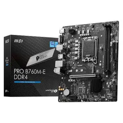 MSI Pro B760M-E DDR4 Intel Motherboard Supports Intel 12th , 13th & 14th Gen Processors