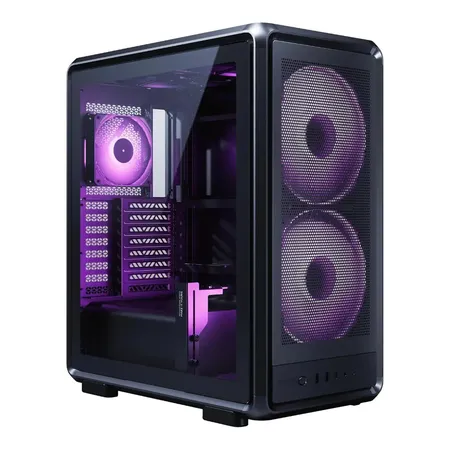 Cooler Master MasterFrame 500 Mesh Black ARGB E-ATX Mid Tower Cabinet with High-Airflow Mesh Front Panel, Addressable RGB Lighting, Modular Open-Frame Inspired Design And Up To 360mm Radiator Support