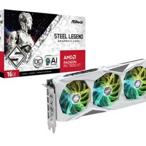 Asrock AMD Radeon RX 7600 XT Steel Legend 16GB OC Graphic Card RX7600XT SL 16GO