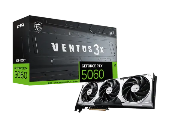 MSI GeForce RTX 5060 8G Shadow 2X OC 8GB GDDR7 Graphics Card