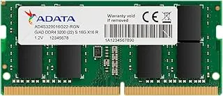 ADATA Premier 16GB 3200MHz SO-DIMM DDR4 Laptop Memory, Single RAM Module, Supports Intel & AMD CPUs, XMP Profile Support, Fast Data Transfer, Enhanced Efficiency, AD4S320016G22-SGN