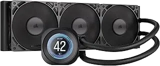 CORSAIR NAUTILUS 360 RS LCD Liquid CPU Cooler – 2.1" IPS LCD Screen – RS120 Fans – 360mm Radiator – Fits Intel® LGA 1851/1700, AMD® AM5/AM4 – Simple Daisy-Chain Connections