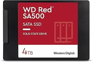 Western Digital 4TB WD Red SA500 NAS 3D NAND Internal SSD Solid State Drive - SATA III 6 Gb/s, 2.5"/7mm, Up to 560 MB/s - WDS400T2R0A