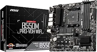 MSI MB5033 B550M PRO-VDH WiFi Ryzen 5000 Series (AM4) Compatible, M.2 Heatsink, Wi-Fi Function, MicroATX [AMD B550 Equipped]