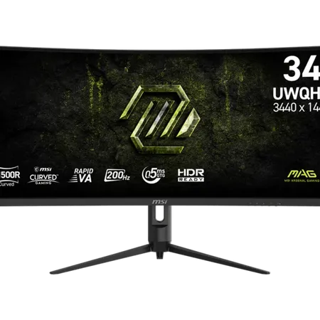 MSI MAG 342CQRF E20 34" 200Hz 0.5ms UWQHD 1500R Curved Gaming Monitor