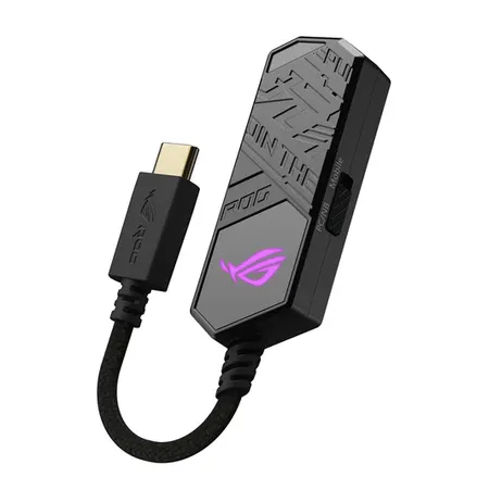 ASUS ROG Clavis USB-C to 3.5 mm Gaming DAC with AI Noise-Canceling Mic and MQA Rendering