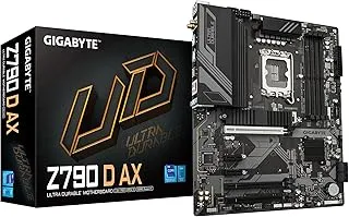 GIGABYTE Z790 D AX Gaming Motherboard – LGA1700, Supports Intel 14th/13th/12th Gen, DDR5, PCIe 5.0, Triple M.2, Wi-Fi 6E, 2.5Gb LAN, USB-C, HDMI, DisplayPort, ATX