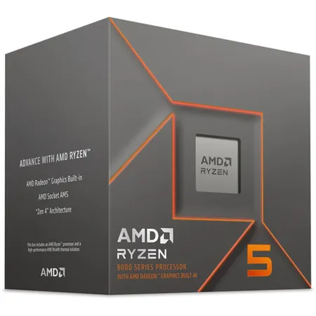 AMD Ryzen 5 8600G Processor with Radeon 760M Graphics (6 Cores, 12 Threads, Max. Boost Clock Up To 5.0GHz, AM5 Socket and 22MB Cache)