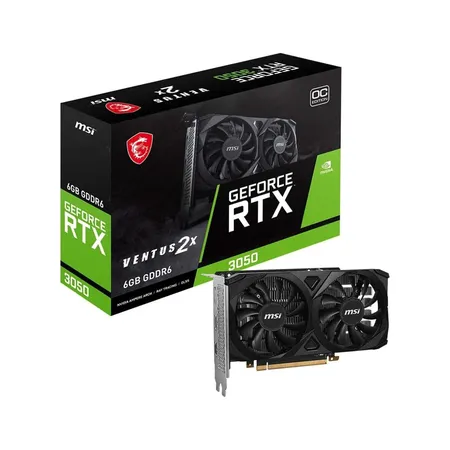 MSI GeForce RTX 3050 Ventus 2X OC 6GB GDDR6 Graphics Card