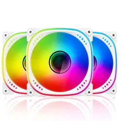 Ant Esports Spectraflow ARGB 120mm Case Fan (3-pack) - White