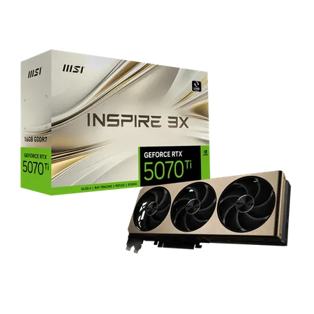 MSI GeForce RTX 5070 Ti Inspire 3X 16GB Nvidia Graphic Card