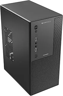 Zebronics Force, Computer Chassis, Micro ATX/Mini ITX, USB x 2, Front Audio, Perforated Side Panel, Top-Mounted PSU