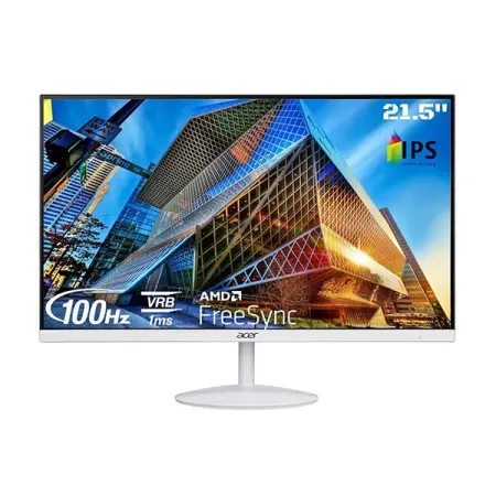 Acer SA222Q 21.5 Inch Full HD IPS Ultra Slim (7.2mm Thick) Backlight LED LCD Monitor (White)