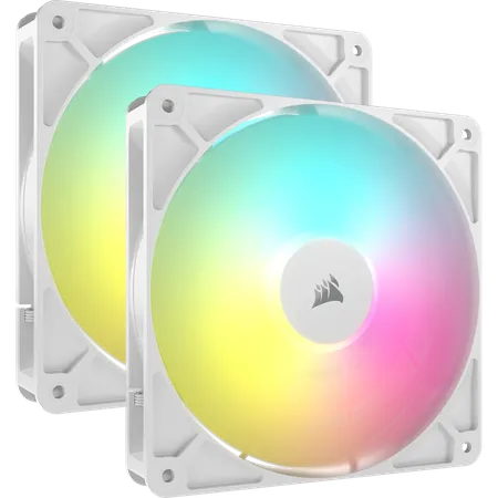 Corsair RS140 ARGB 140mm PWM Fans Dual Pack - Whit...